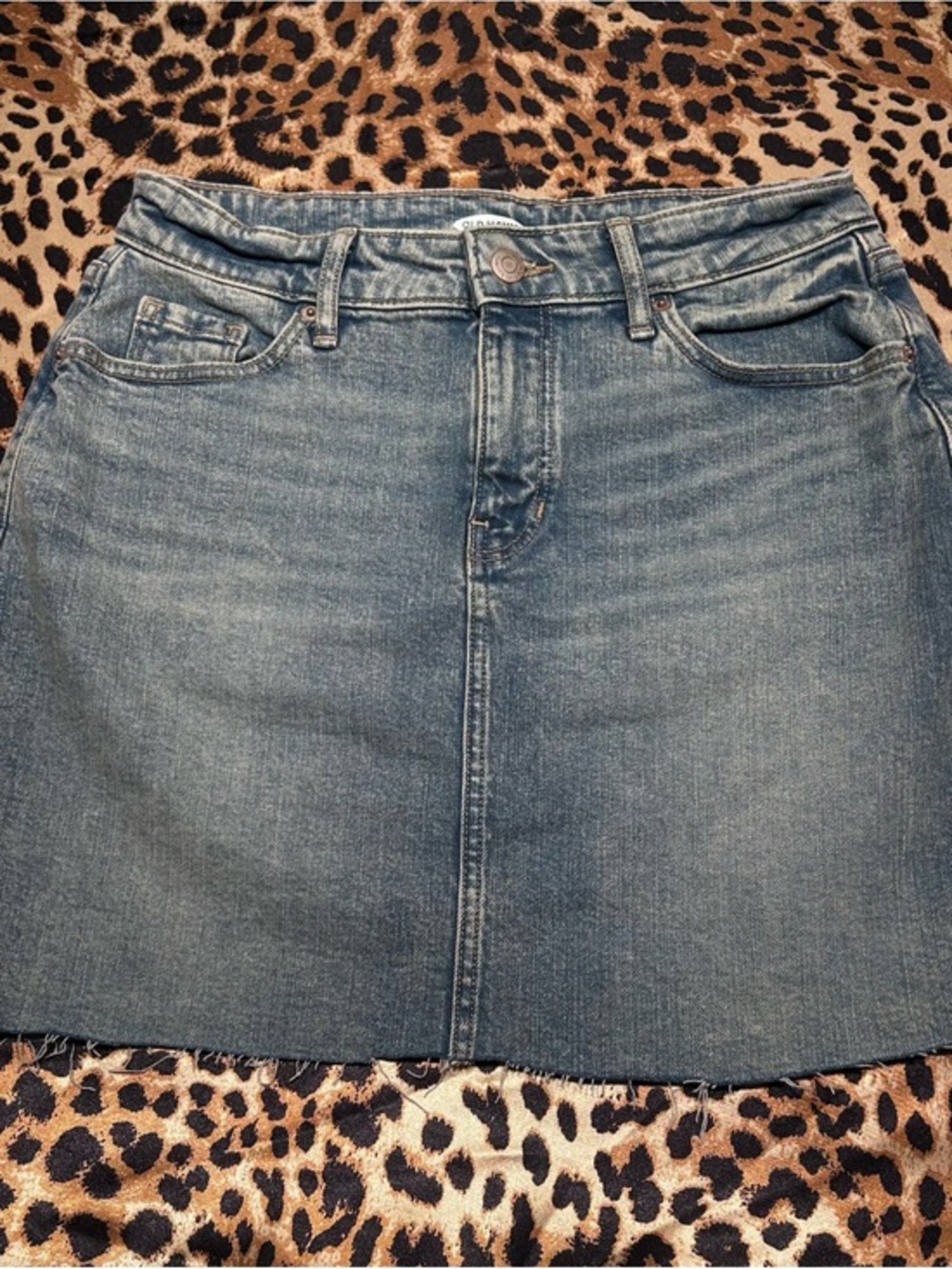 Old Navy High Waisted Light Wash Denim Skirt